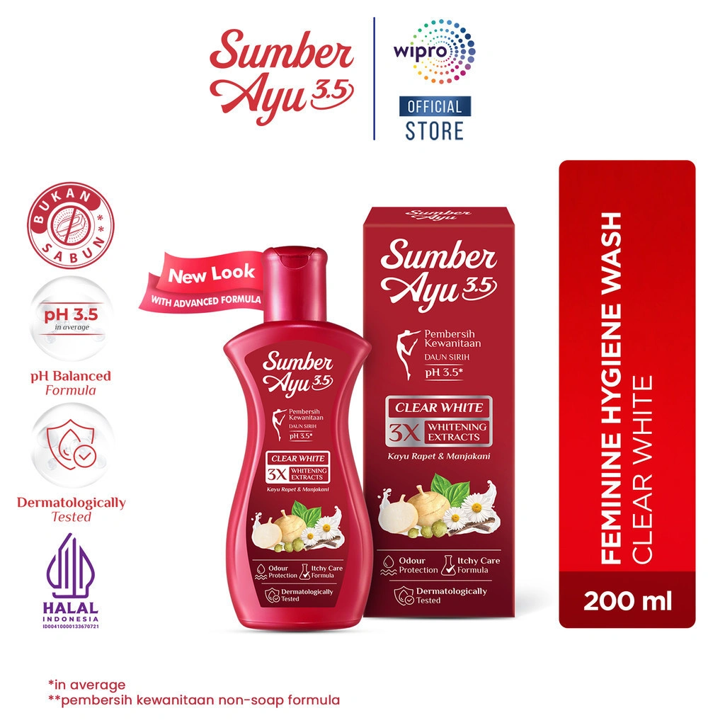 Sumber Ayu Feminine Hygiene Wash Clear White - 200ml