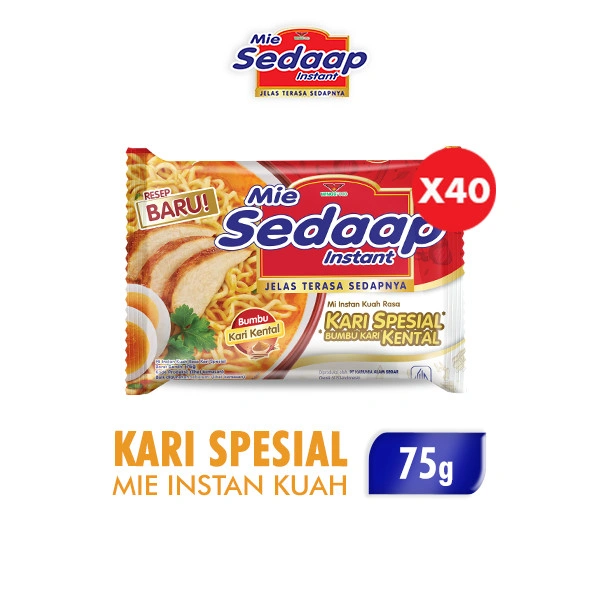Sedaap Mie Instan Kari Kental Special Bag 75 gr x40