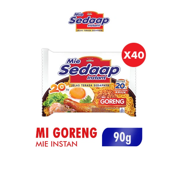 Sedaap Mie Instan Goreng Bag 90 gr x40