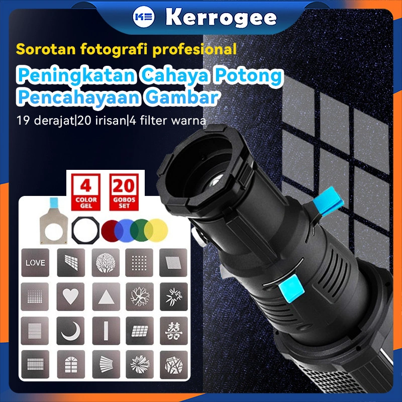 Optical Snoot Kit With Light Cutter Pemotong Cahaya Projector Proyektor Bentuk Gobos With Gobo & Color Filter Gel