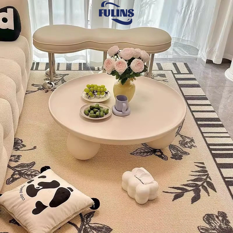 Meja Ruang Tamu/Meja Kopi Besi Aesthetic/Coffee Table/Meja Estetik/Meja Sofa Samping/Meja Teh baja karbon chb