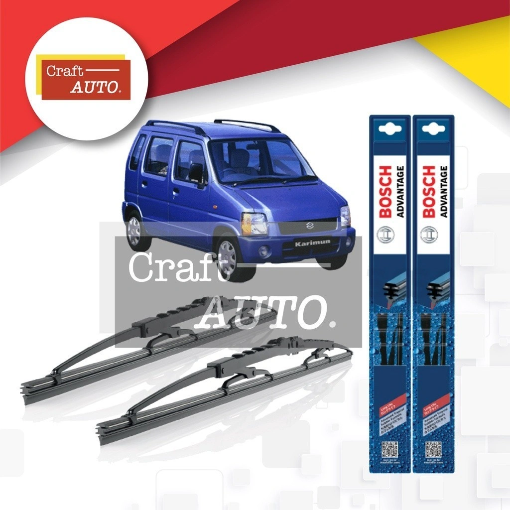 Wiper Mobil Suzuki Karimun Ukuran 20" & 18" Sepasang (2pcs) Bosch Advantage
