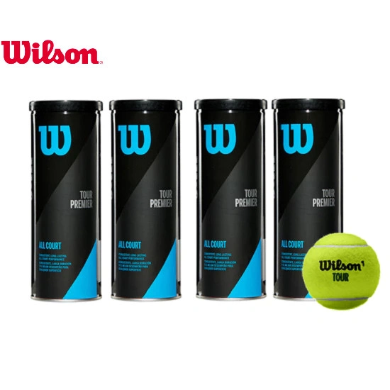 [BUY 1 GET 4 CANS] Wilson Tour Premier All Court Bola Tenis 3-Ball/Can Tennis Balls WRT109400 LIPIN