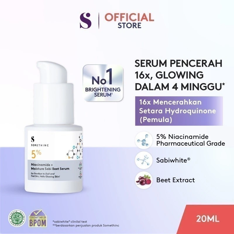 SOMETHINC 5% Niacinamide + Moisture Sabi Beet - Serum Kulit Cerah Maksimal (Pemula) - 20ml