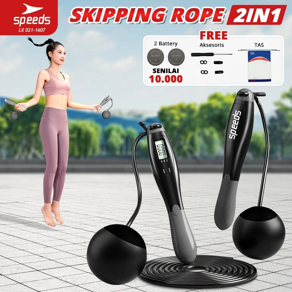 SPEEDS Tali Skipping Skiping Lompat Tali Loncat Jump Rope Alat Olahraga 021-1607
