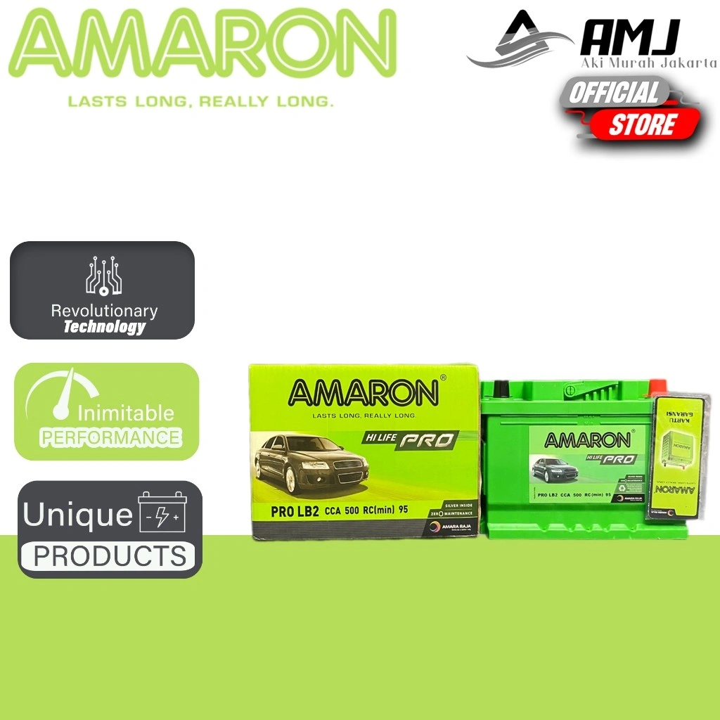 Amaron Hi Life Pro Aki Mobil Ford Fiesta DIN 66 / 555-59 - 66Ah Aki Kering