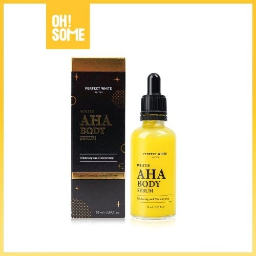 OHSOME -  Perfect White AHA Body Serum Whitening & Moisturizing 50 Ml | Serum Pemutih Badan Serum Pemutih Badan