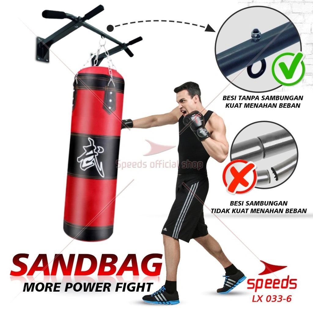 SPEEDS Samsak Tinju / Samsak Muaythai Sanbag Boxing Taekwondo Handbag Olahraga Beladiri 033-6 100CM