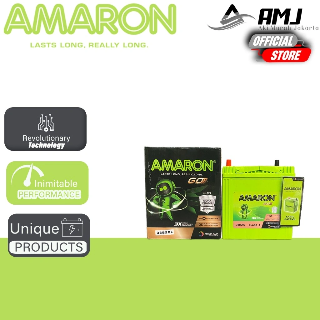 Amaron GO Aki Mobil Daihatsu Sigra 38B20L / NS40ZL - 35Ah Aki Kering