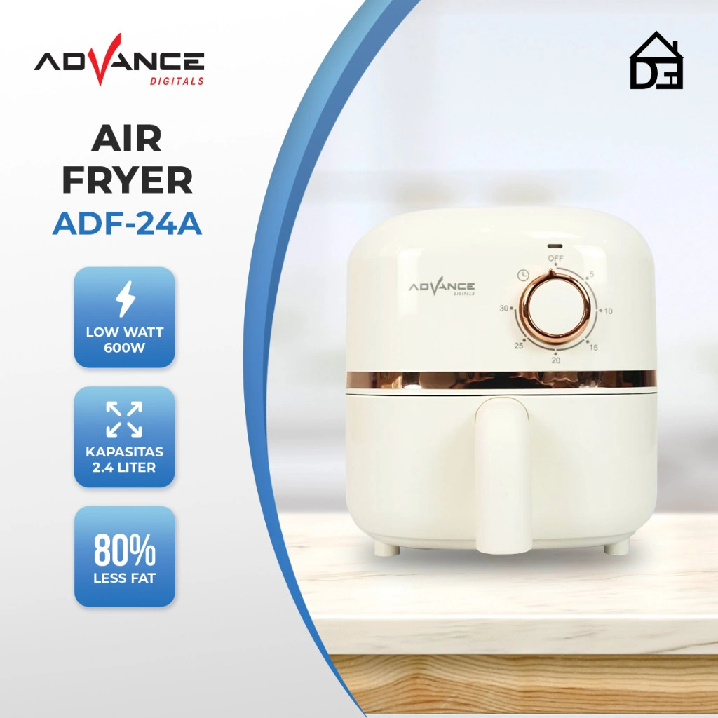 Advance Electric Air Fryer ADF-24A Mesin Penggoreng Tanpa Minyak 2,4 Liter