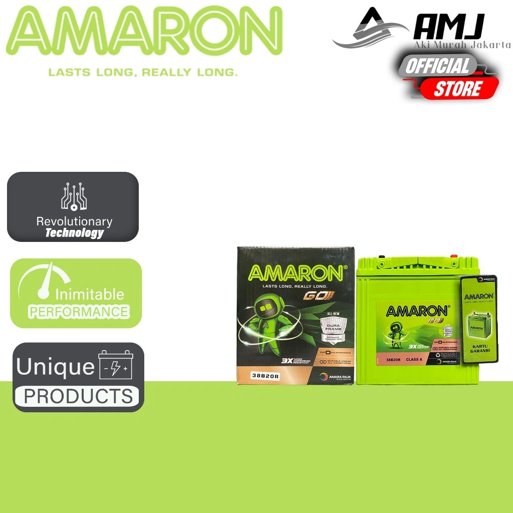 Amaron GO Aki Mobil Toyota Avanza 38B20R / NS40Z - 35Ah Aki Kering