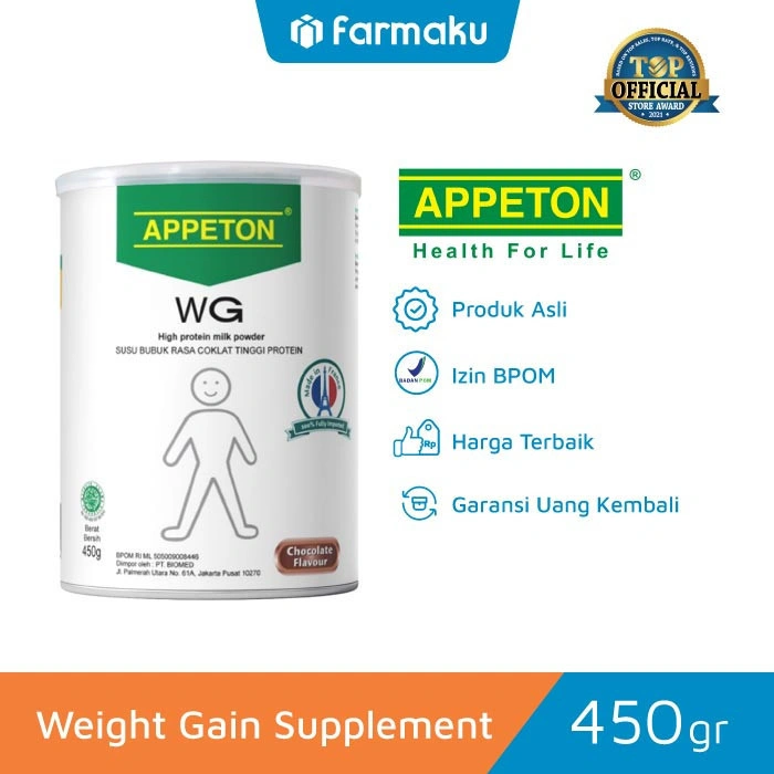 Appeton Weight Gain Adult Susu Gemuk Dewasa Rasa Coklat 450 gr - (Variasi)