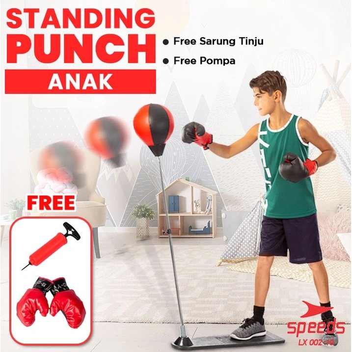 SPEEDS Speed Ball Standing Boxing Ball Fight Box Samsak Bola Sarung Tinju Portable 002-10