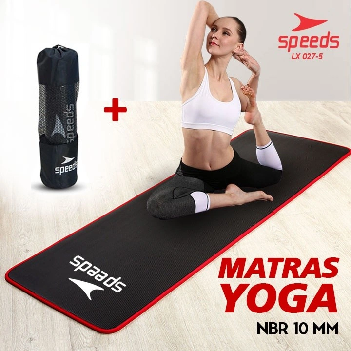 SPEEDS Matras Yoga Tebal Berkualitas Import Original Aerobic Anti slip TPE Original Impor 027-5
