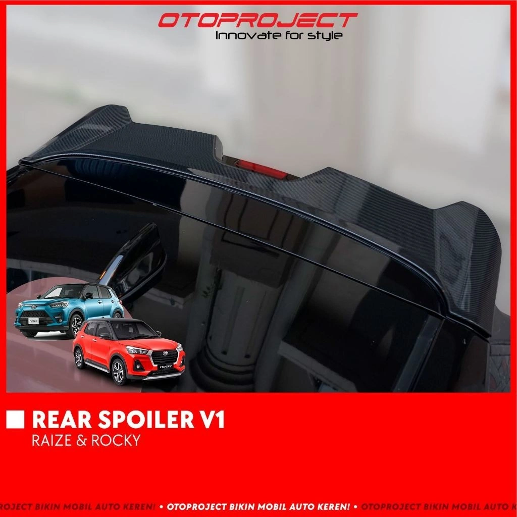 Otoproject - Rear Spoiler Raize / Rocky V1 White | Spoiler Belakang Raize / Rocky