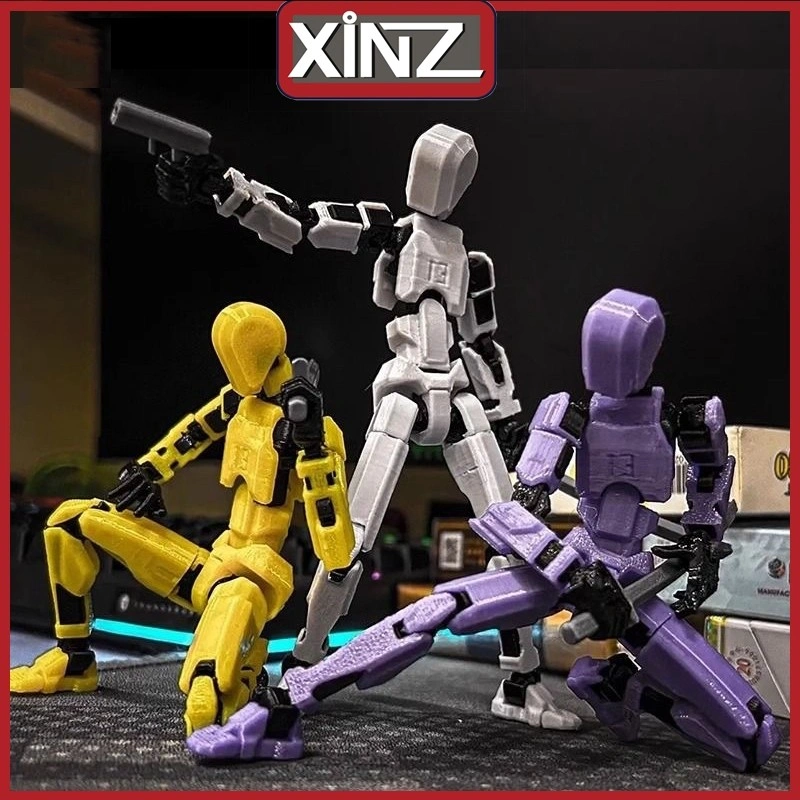 XiNZ Manekin Cetak 3D Action Figure Mainan Pergeseran Bentuk Bergerak Multi-Sendi