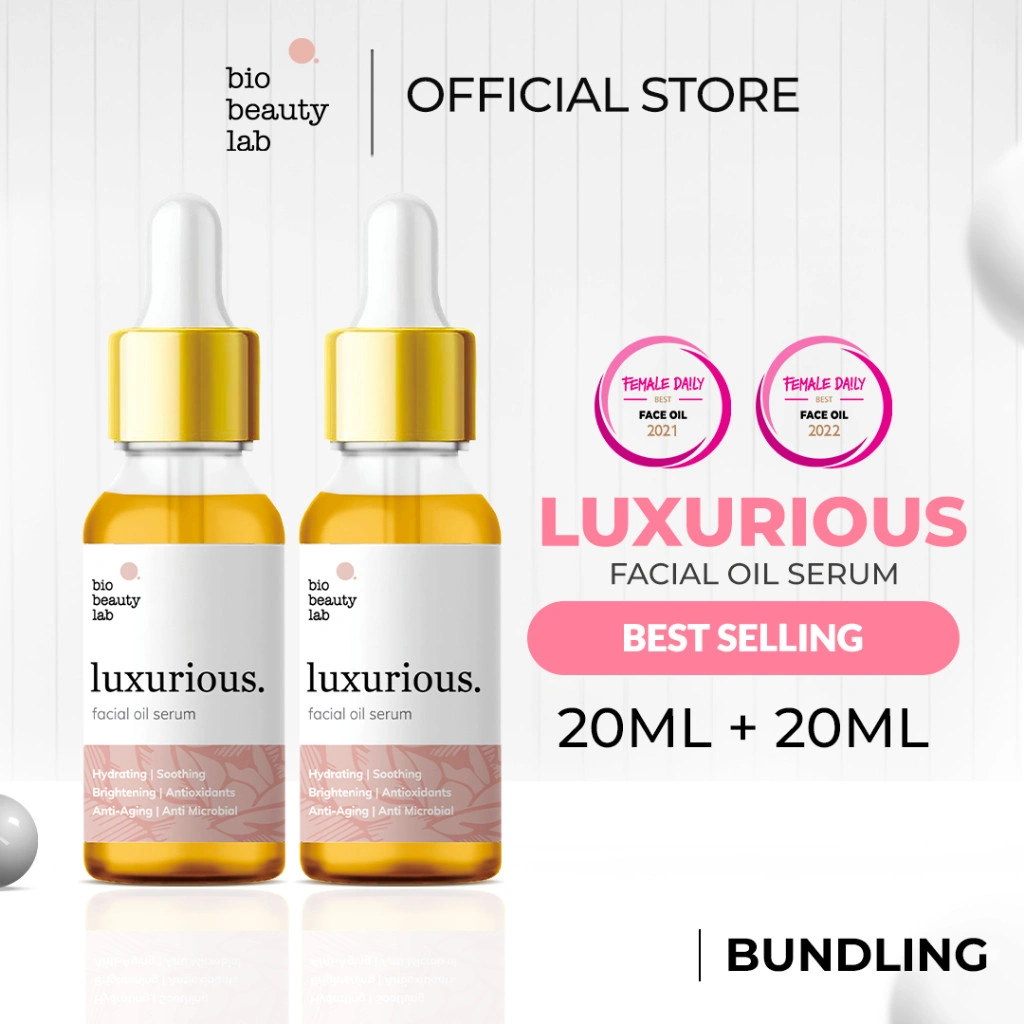 Bio Beauty Lab Bundling Luxurious Facial Oil Serum 20ml + Acne Treatment Facial Oil Serum 20ml/Luxurious Facial Oil Serum 20ml+Luxurious Facial Oil Serum 20ml/Acne Treatment Facial Oil Serum 20ml+Acne Treatment Facial Oil Serum 20ml