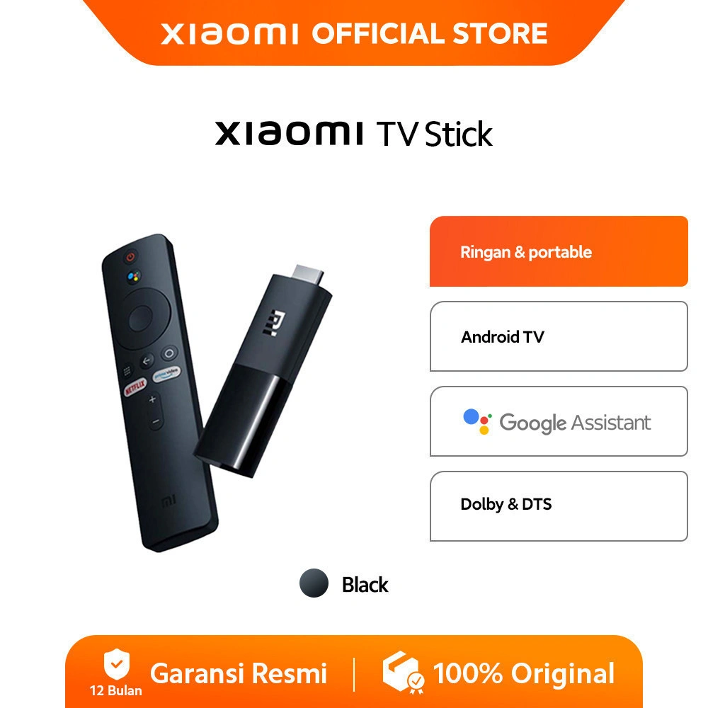 Xiaomi Android TV Stick | Dolby DTS Audio | Streaming Smart WIFI Youtube for TV | [ Official Store ]