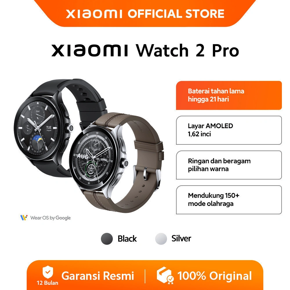 Xiaomi Watch 2 Pro Bluetooth Version | WearOS | Layar AMOLED 1.43" | Snapdragon W5+ Gen 1 | Pemantauan Komposisi Tubuh | Smart Watch [ Official Store ]