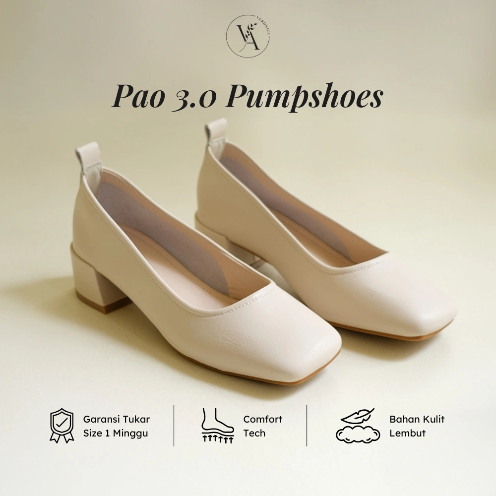 VERONICA Pao 3.0 Pumpshoes - Sepatu Flats Wanita Klasik untuk Kantor & Wisuda