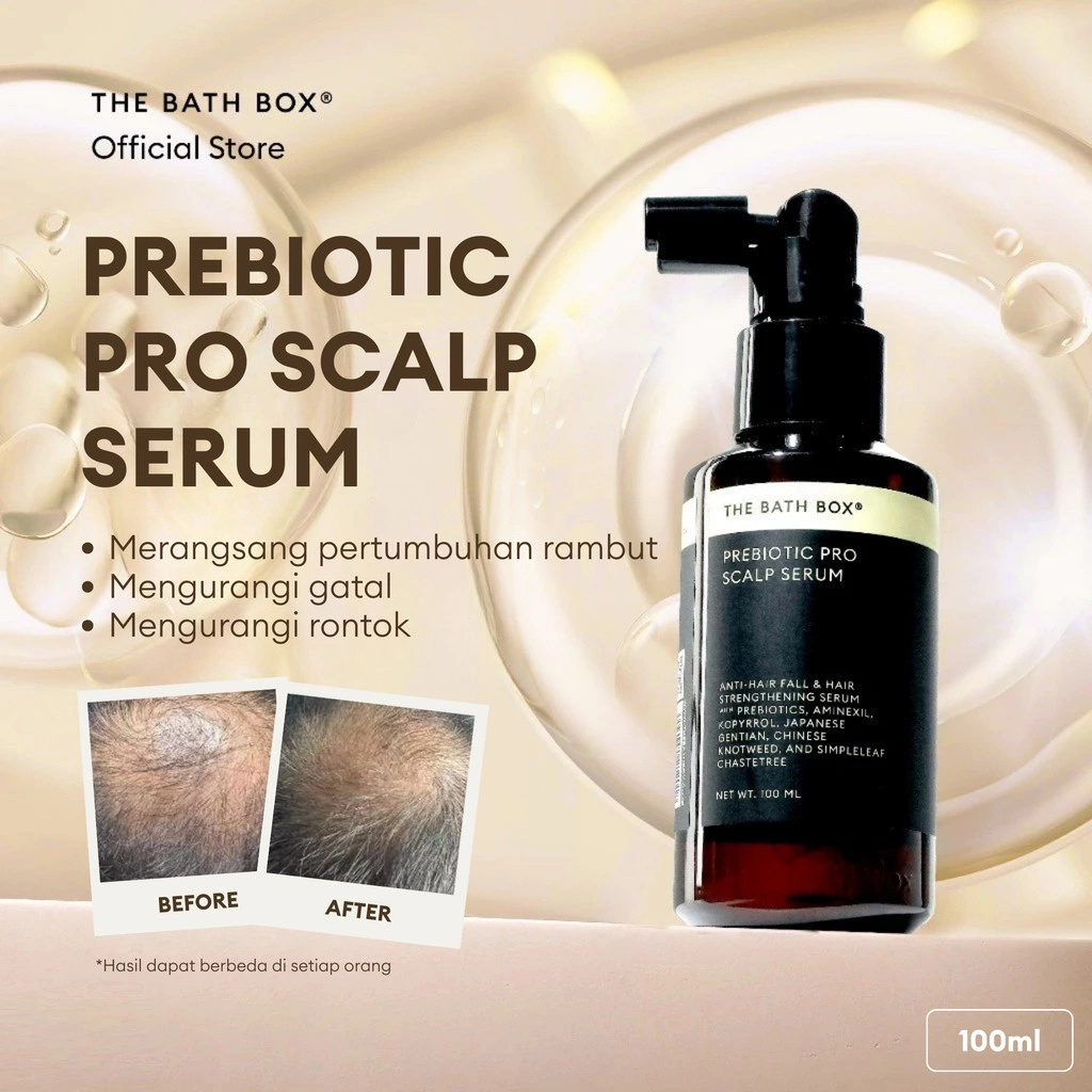 THE BATH BOX - Prebiotic Pro Scalp Serum (Rambut Rontok, Rambut Rusak, Kulit Kepala Gatal dan Inflamasi)