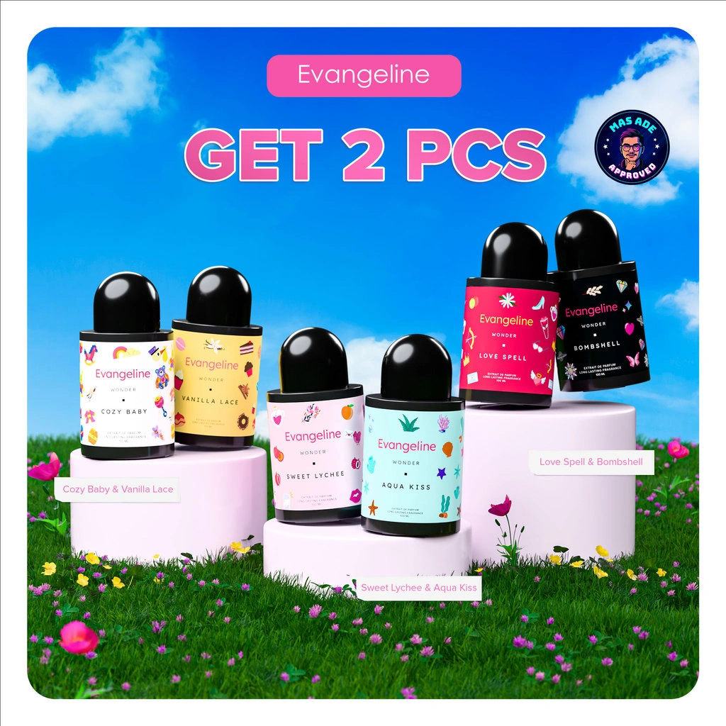 [NEW] Get 2 Pcs - Evangeline Wonder Series - Extrait De Parfum 100 ML BUNDLE | Parfum Wanita - Long Lasting Fragrance