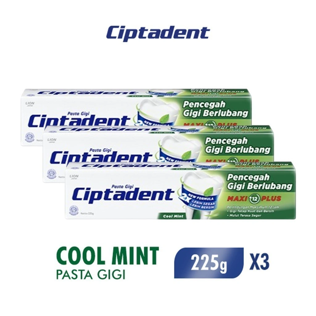 [B2G1] Ciptadent Pasta Gigi Maxi Jumbo Cool Mint 225Gr