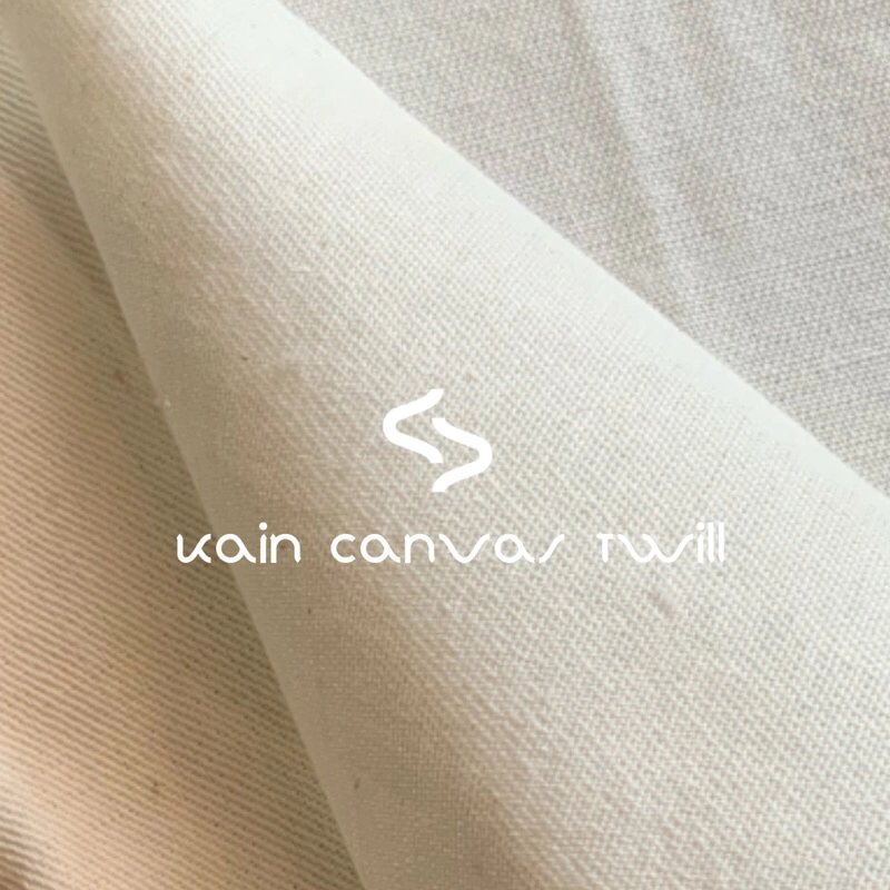 Bahan Kain Canvas Twill / Blacu Twill - Bahan Totebag - Premium Quality - 0.5meter