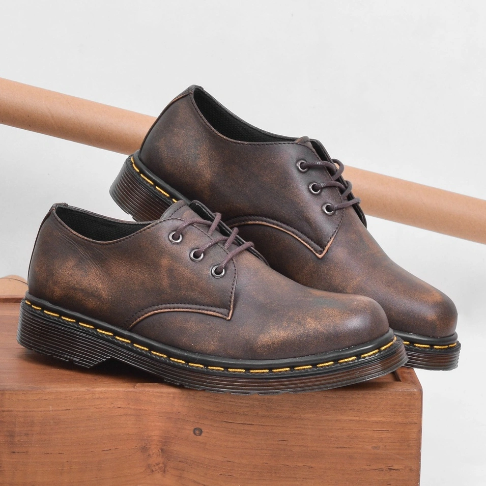 KALMAR CAMEL (KULIT ASLI) |ManNeedMe x Greata| Sepatu Pantofel Pria Vintage Derby Shoes ORI
