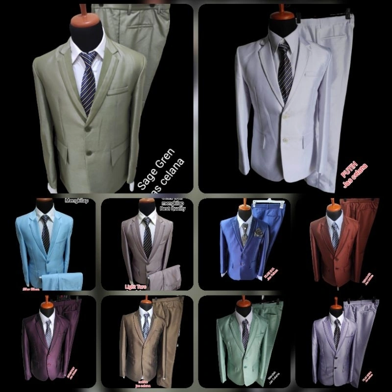 Podo Moro 1 stel Jas bahan semi woll kilap SAGE GREEN jas pengantin jas nikah jas pernikahan jas  akat nikah jas kawin jas slim fit jad cod jas murah jas almamater jas blezer jas Jas sage green jasmine putih  jas wardah jas teracota jas kekinKekinian