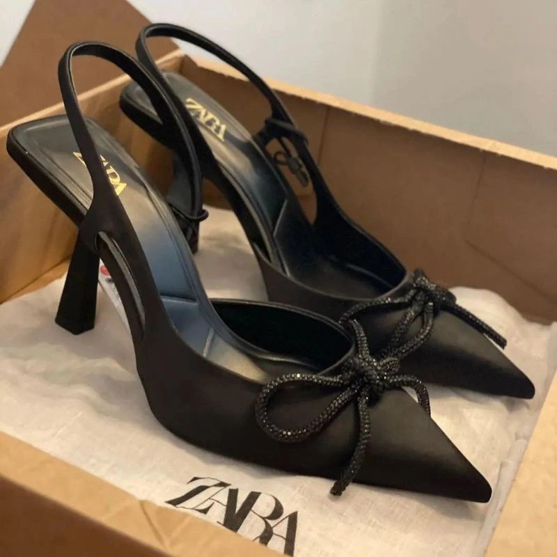 Sepatu Heels ZS Wanita Sepatu Heels Kondangan Terbaru Wanita Sepatu Heels Pita Wanita Sepatu Heels Pesta Mewah