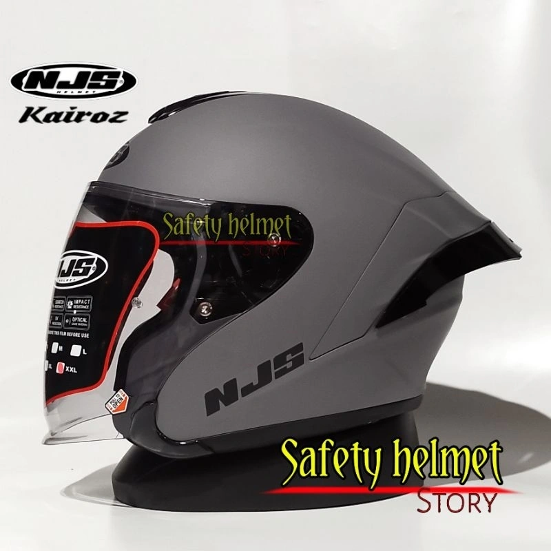 NJS KAIROZ 100% Original Helm Halfface  Free Spoiler