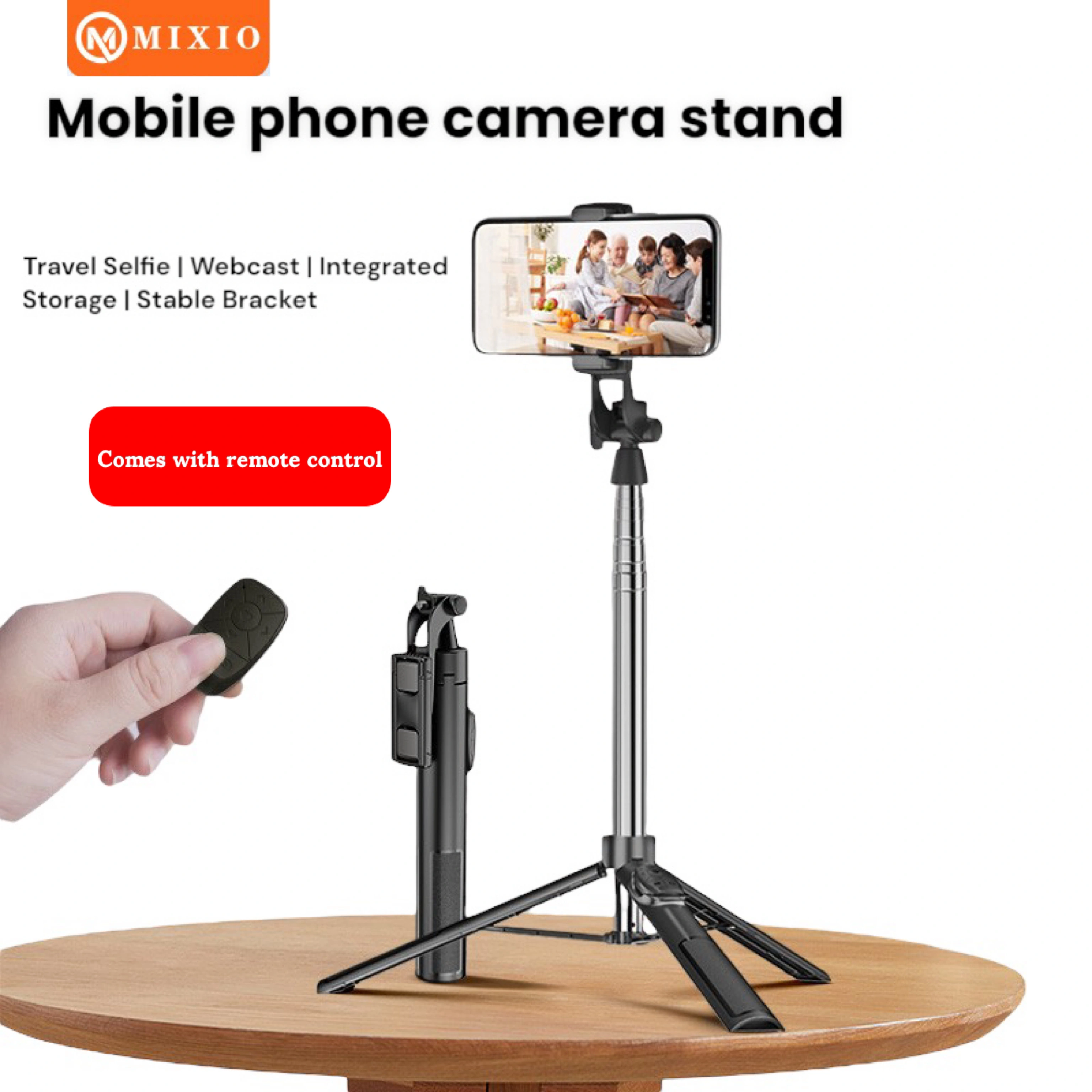 MIXIO A35 - 160CM Tongsis Bluetooth Selfie Stick Tripod with Remote BT
