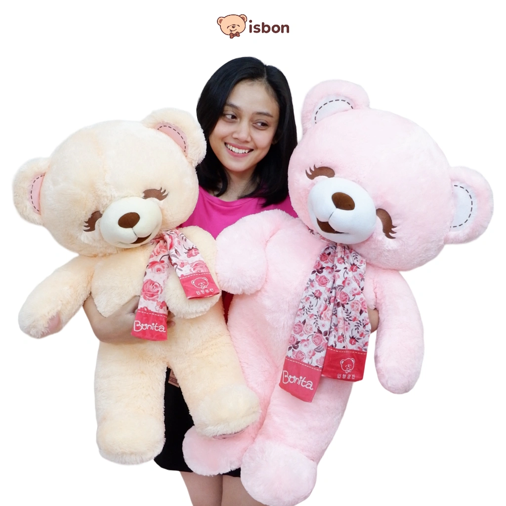 Boneka beruang Teddy Bear Istana Boneka STD Bonita with Syal Lucu premium jumbo besar jojon bergaransi elegan bahan bulu tidak rontok