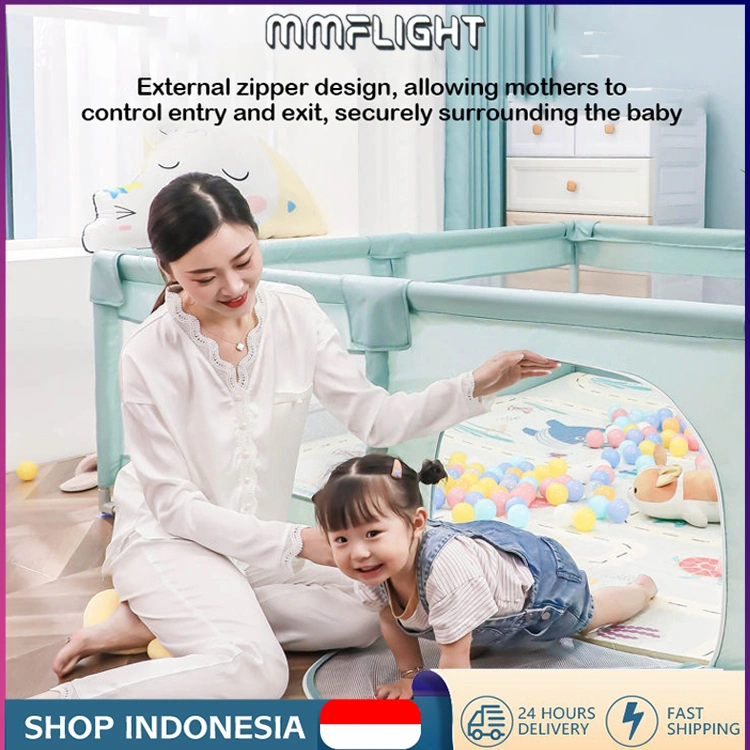 Mmflight Pagar Bayi Bermain Pagar Kasur Pengaman Baby Pagar Mainan Anak Box Bayi Baby Playpen Safe