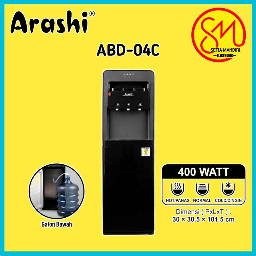 Arashi Bottom Dispenser ABD-04C &  ABD 03N Dispenser Galon Bawah ABD04C -03N