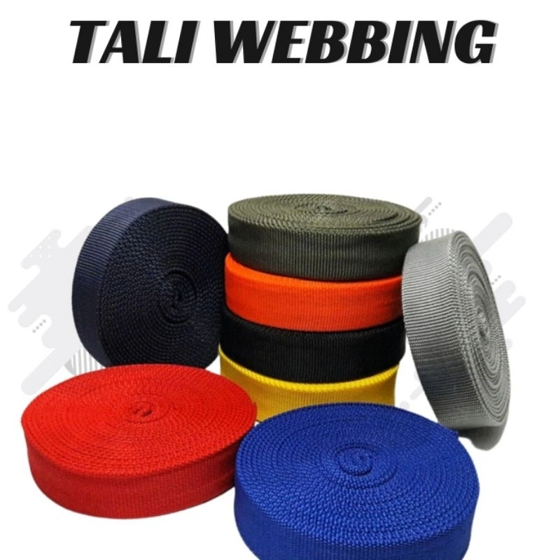 Tali Webing Tubular Tebal Webing Double Tali Hammock Diamater 2.5Cm Panjang 5 Meter