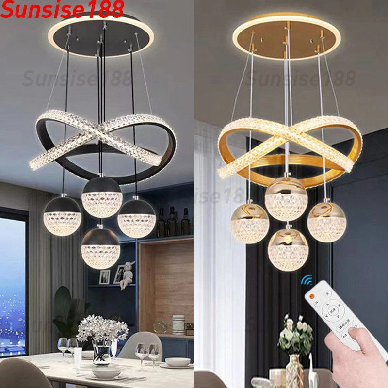 (Garansi satu tahun) Ruang Makan Dekoratif Lampu Gantung Ruang Lampu Gantung Ruang Tamu Lampu Gantung Dekoratif Lampu Gantung LED Baru Sumber Cahaya Dapat Diganti Lampu Gantung Gantung