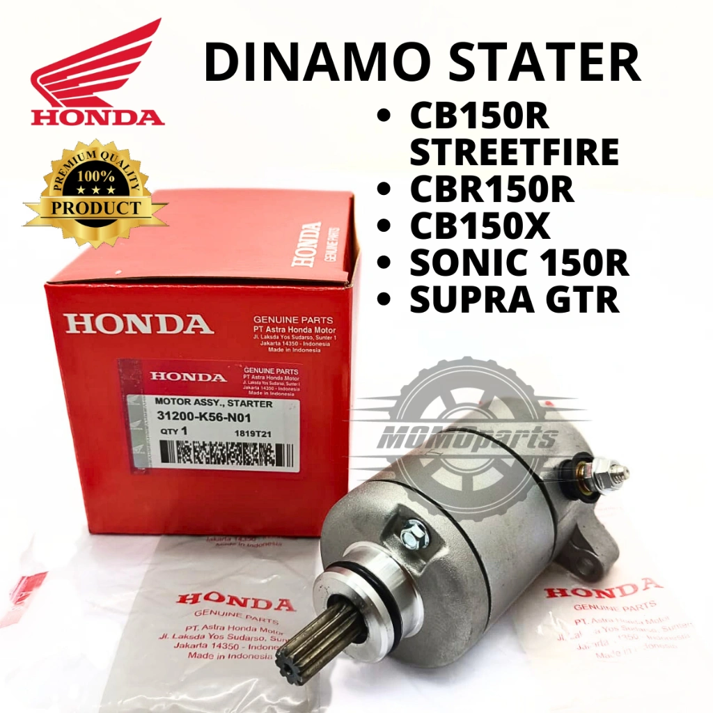 ORIGINAL DINAMO STARTER ASSY HONDA K56 CBR150R CB150R STREETFIRE CB 150X SONIC 150R SUPRA GTR KUALITAS ASLI ORI AHM HGP MOTOR STATER CBR 150 R