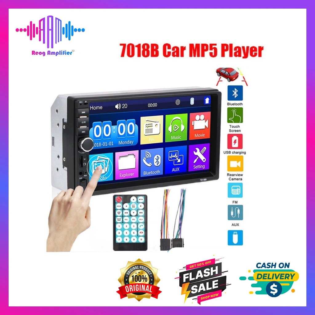 7018B 7010B Head Unit Double Din 7 Inch Bluetooth Audio Car MP3 MP5 Player In Touch Screen Radio