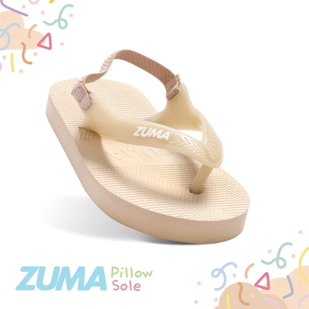 Zuma Baby Classic 2 Hazelnut, Sandal Jepit Bayi Karet Tali Belakang, Coklat Hazelnut