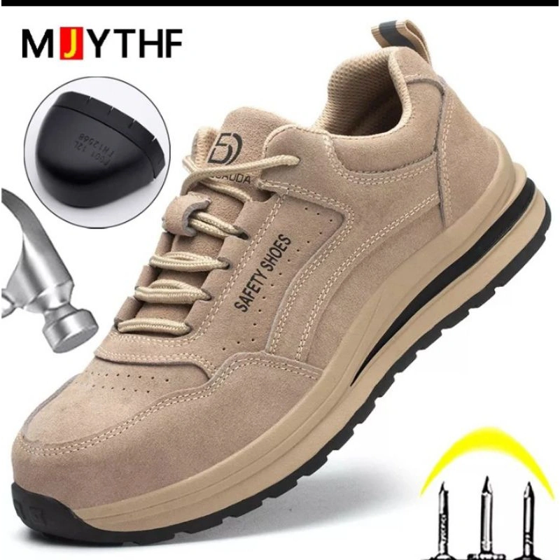 Sepatu Sneakers Safety Steel Toe Cap Model Sporty Casual Anti Slip