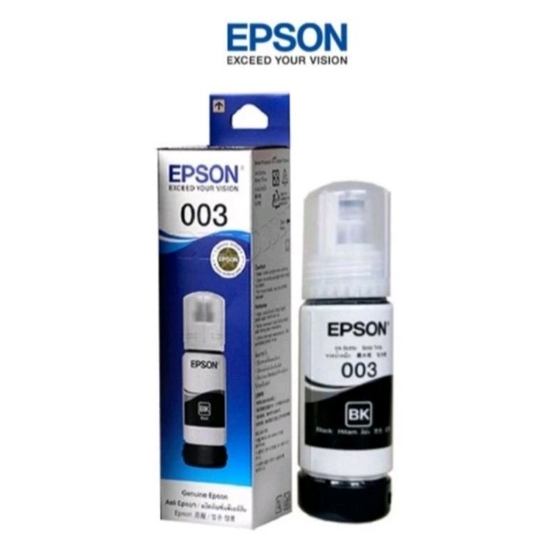 Tinta Epson 003 Black (65 ml) Original Untuk Printer L1110 L3100 L3101 L3110 L3210 L3150 L3250 L5190