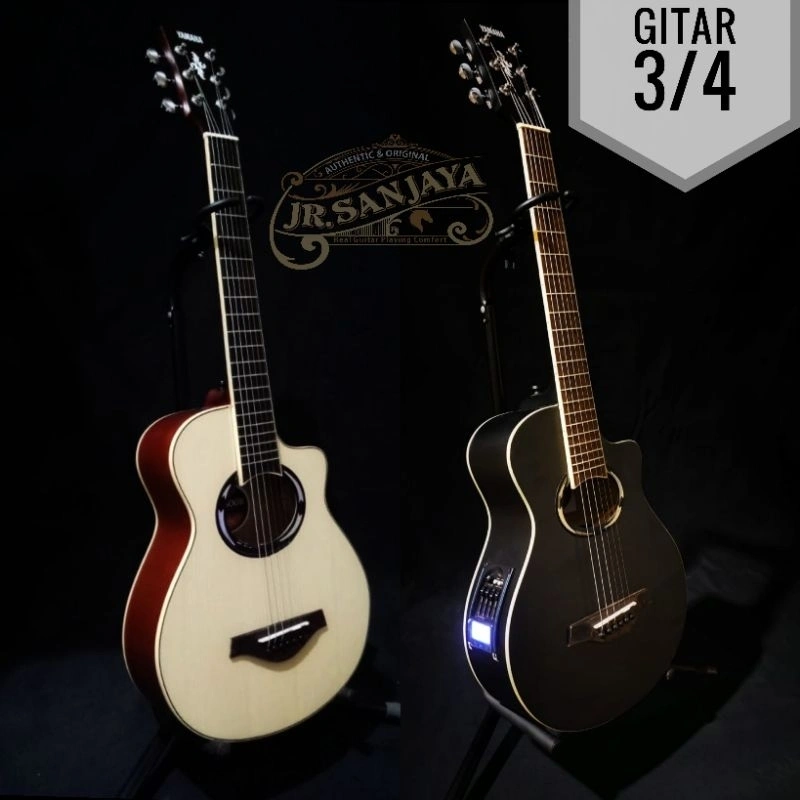 GITAR AKUSTIK UKURAN 3/4 APX T2, SUDAH TANAM BESI, FREE PACKING KAYU