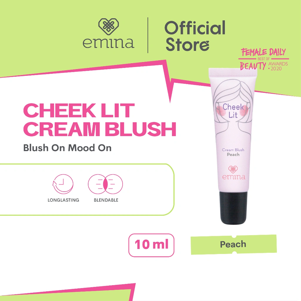 Emina Cheek Lit Cream Blush 10 mL - Blush On Cream Tahan Lama