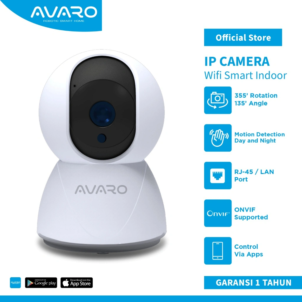 [GRATIS ONGKIR] AVARO | ADVAN Smart CCTV Ai WIFI IP Camera CCTV Indoor 2MP PTZ LAN