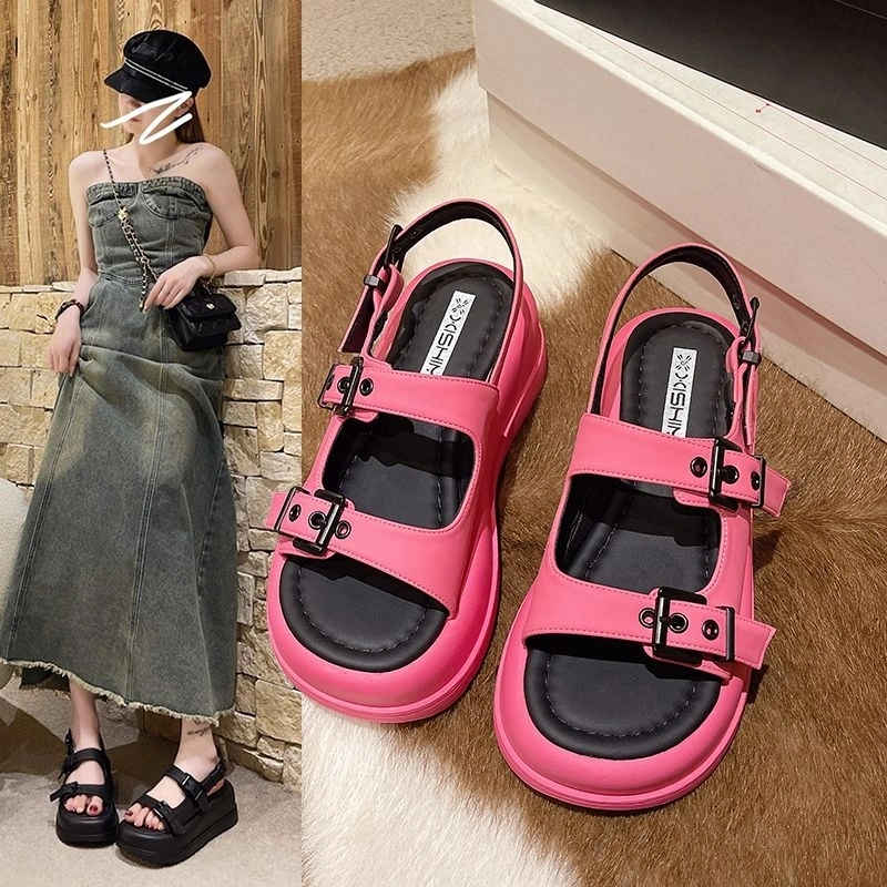 NF36683 - Sandal Wedges Korea Style Fashion Wanita Import