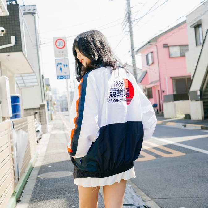 CLUB of 1986 Yahiko Original Sporty Colorblock Vintage Windbreaker Jacket