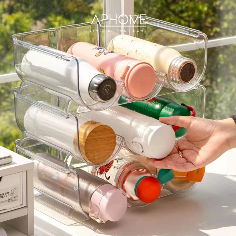 APHOME Rak Botol Minuman Susun Transparan Bottle Holder Organizer Storage Rack Stackable WINI