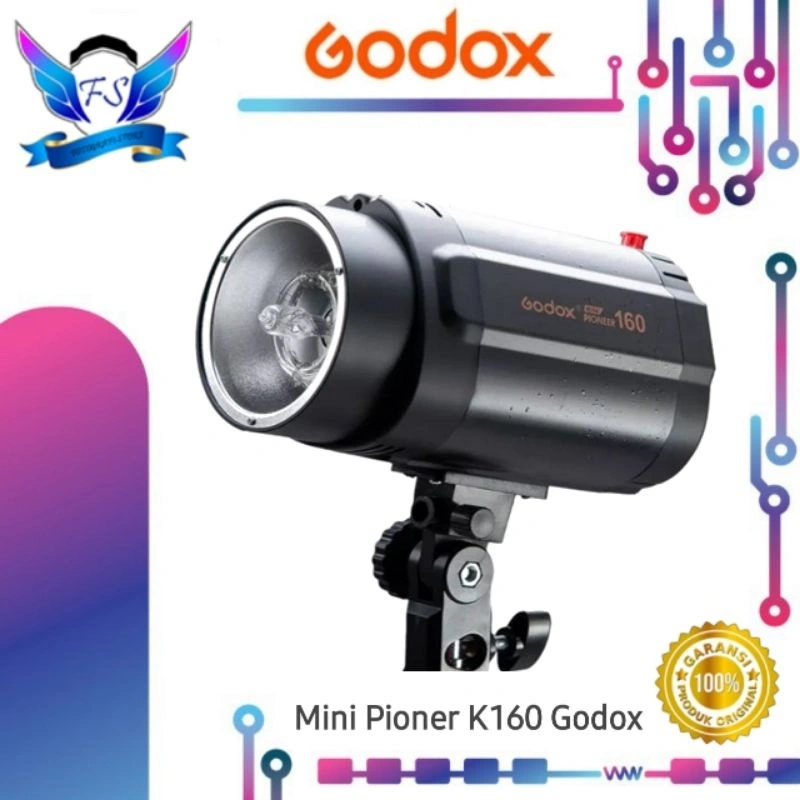 LAMPU STUDIO MINI PIONER 160 K-160 K160 Continuos Flash GODOX  GARANSI 1 TAHUN